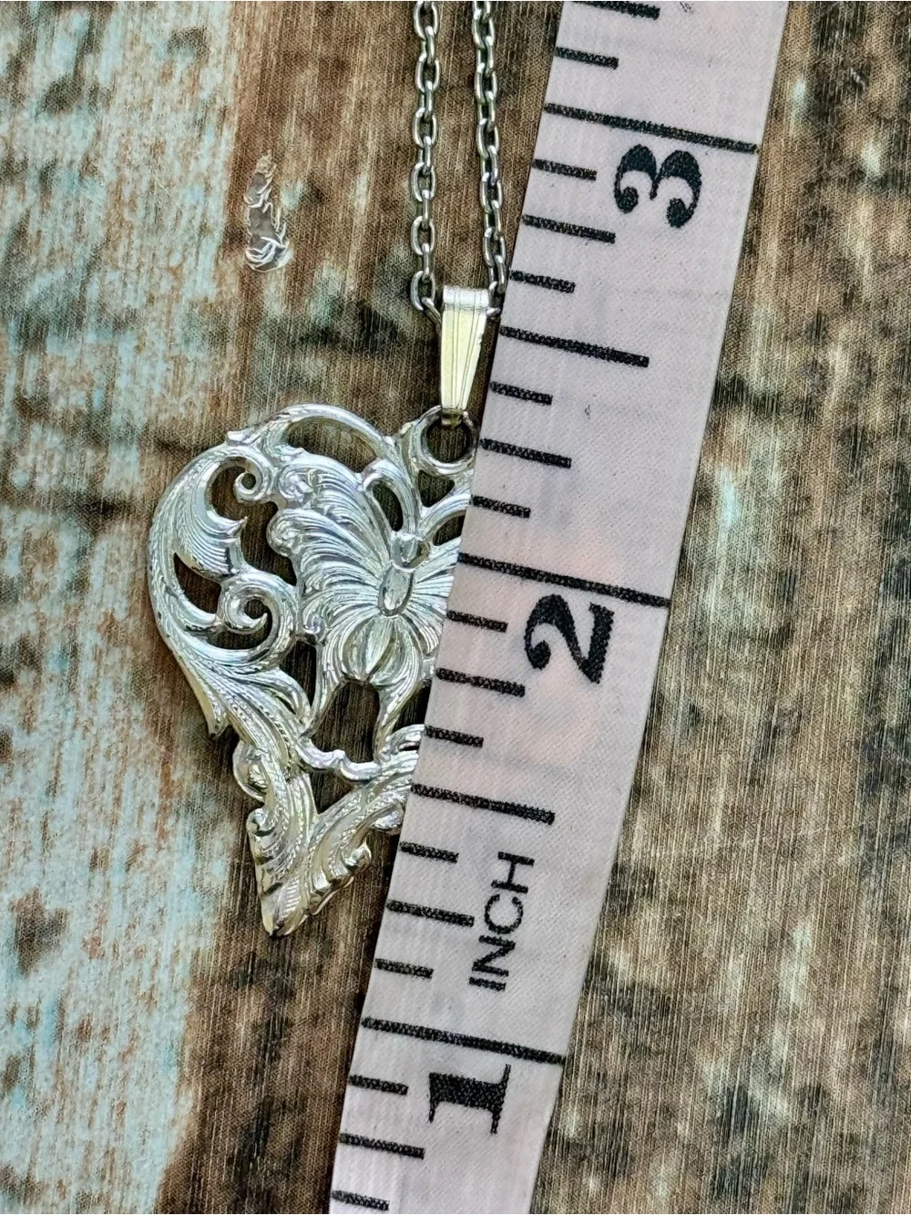 Women’s Silver Butterfly Heart Necklace | #B24